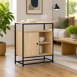 Brown Engineered Wood Sideboard Cabinet 69x35x80cm
