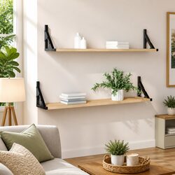 Engineered Wood Wall Shelves 2 pcs 80x15x15.5 cm