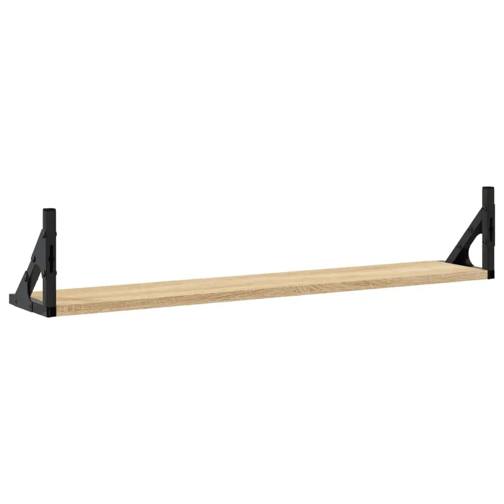 Engineered Wood Wall Shelves 2 pcs 80x15x15.5 cm