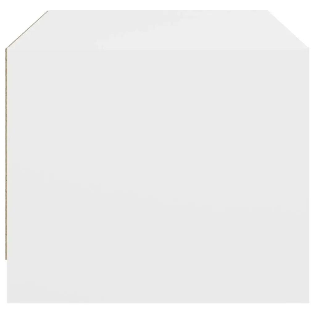 Coffee Table with Storage Glass Doors 68x50x42cm White