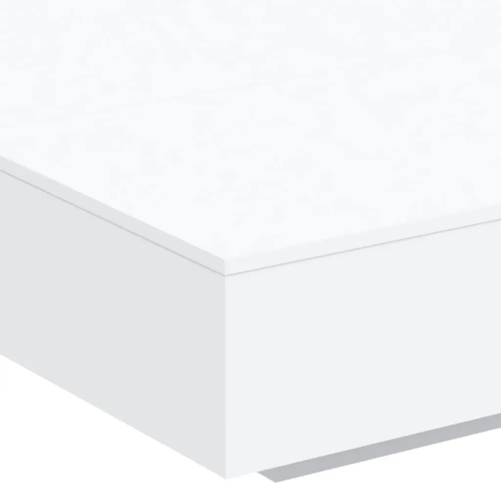 Coffee Table with RGB LED Lights Adjustable White 100 x 100 x 31 cm