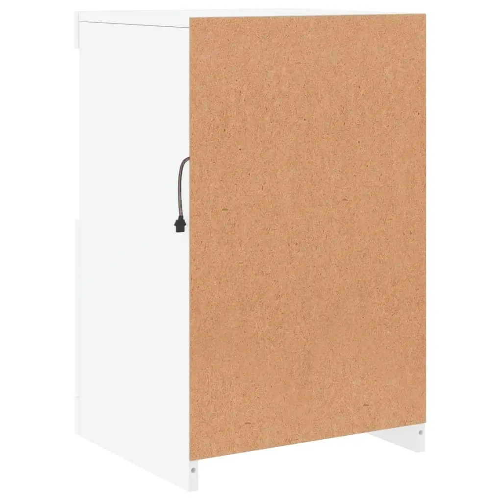 Sideboard Storage Cabinet Modern RGB LED Lights White 41 x 37 x 67 cm
