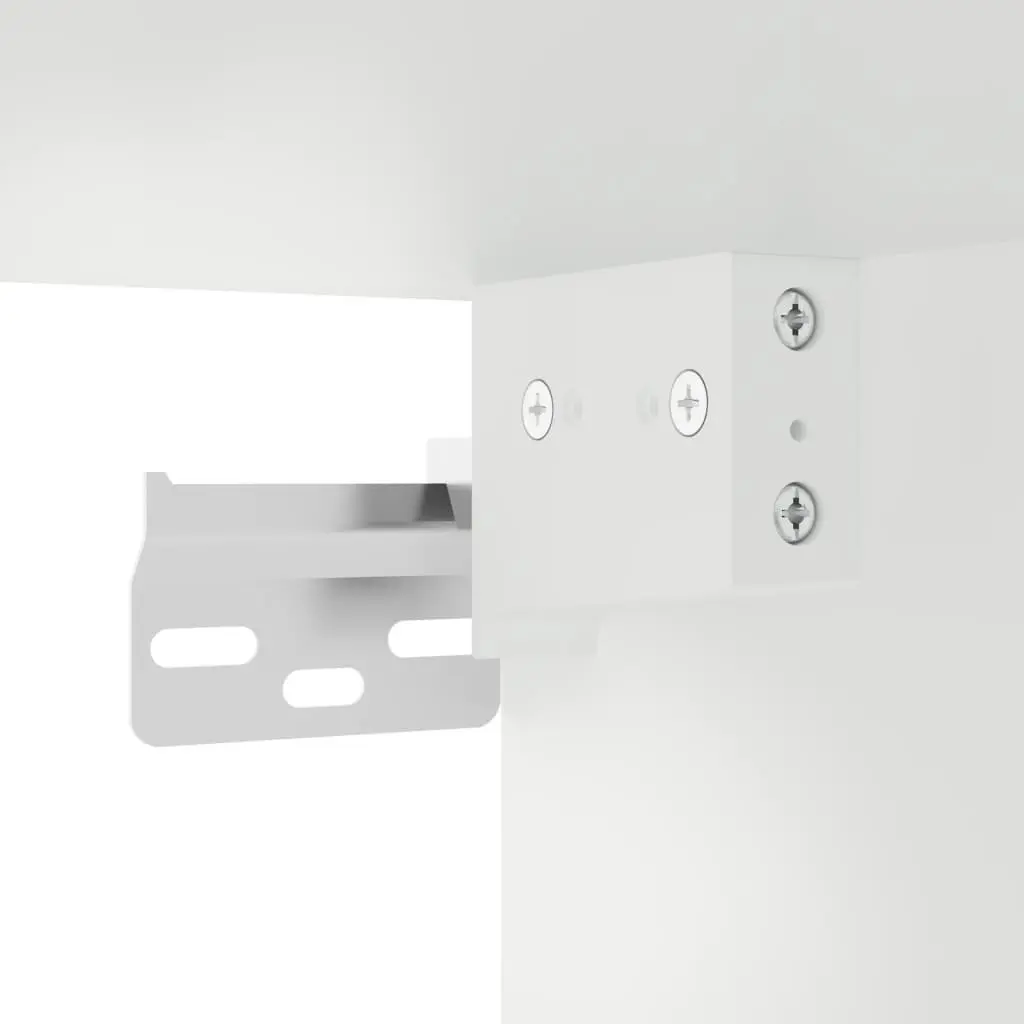 TV Cabinet Wall-Mounted with RGB LED Lights White 80x30x30cm