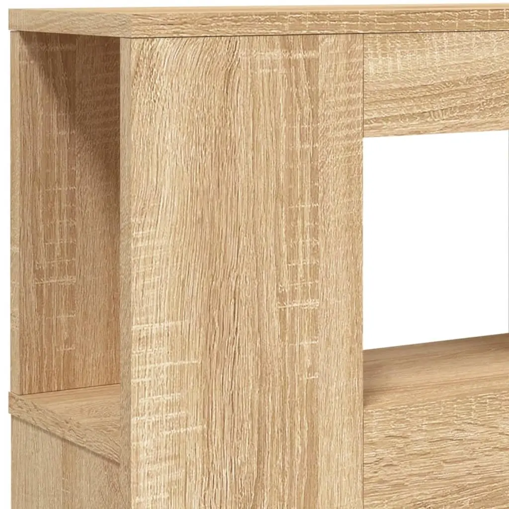 LED Headboard Engineered Wood 120cm Brown