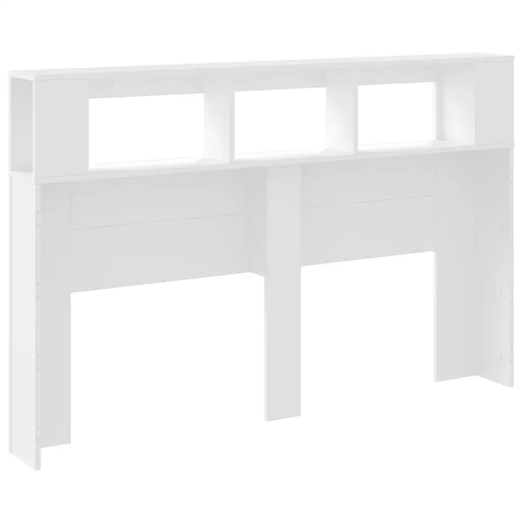 LED Headboard Modern Engineered Wood 160cm White