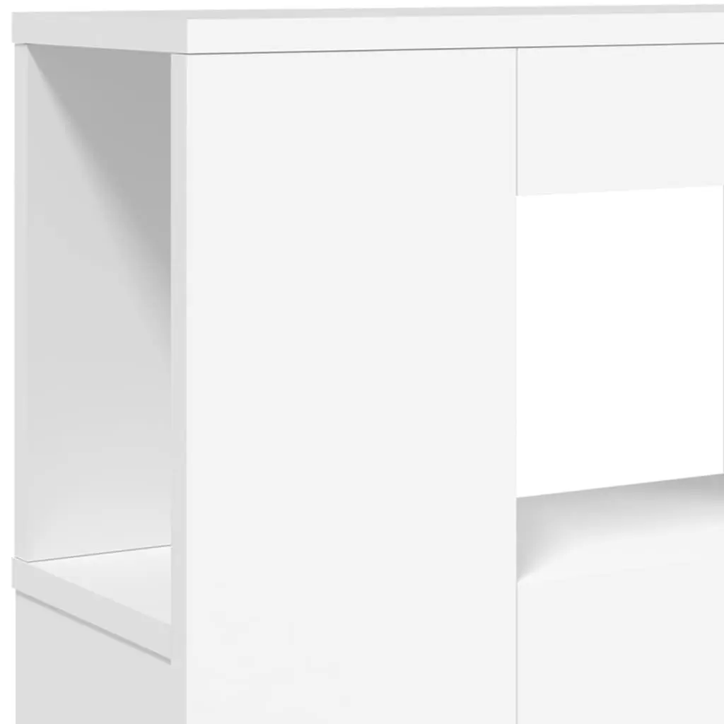 LED Headboard Modern Engineered Wood 160cm White