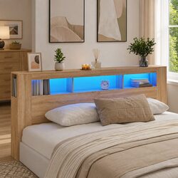 220cm LED Headboard with RGB Lighting and Display Surface