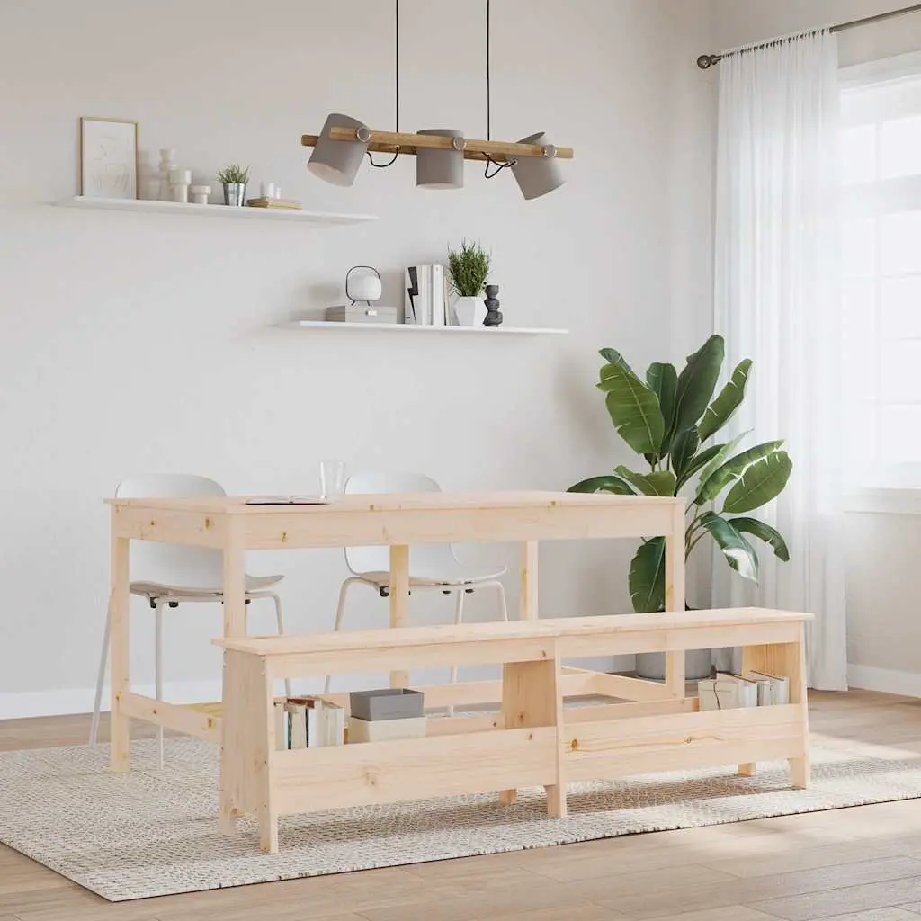 Hall Bench Storage Solid Wood Pine 160cm Brown