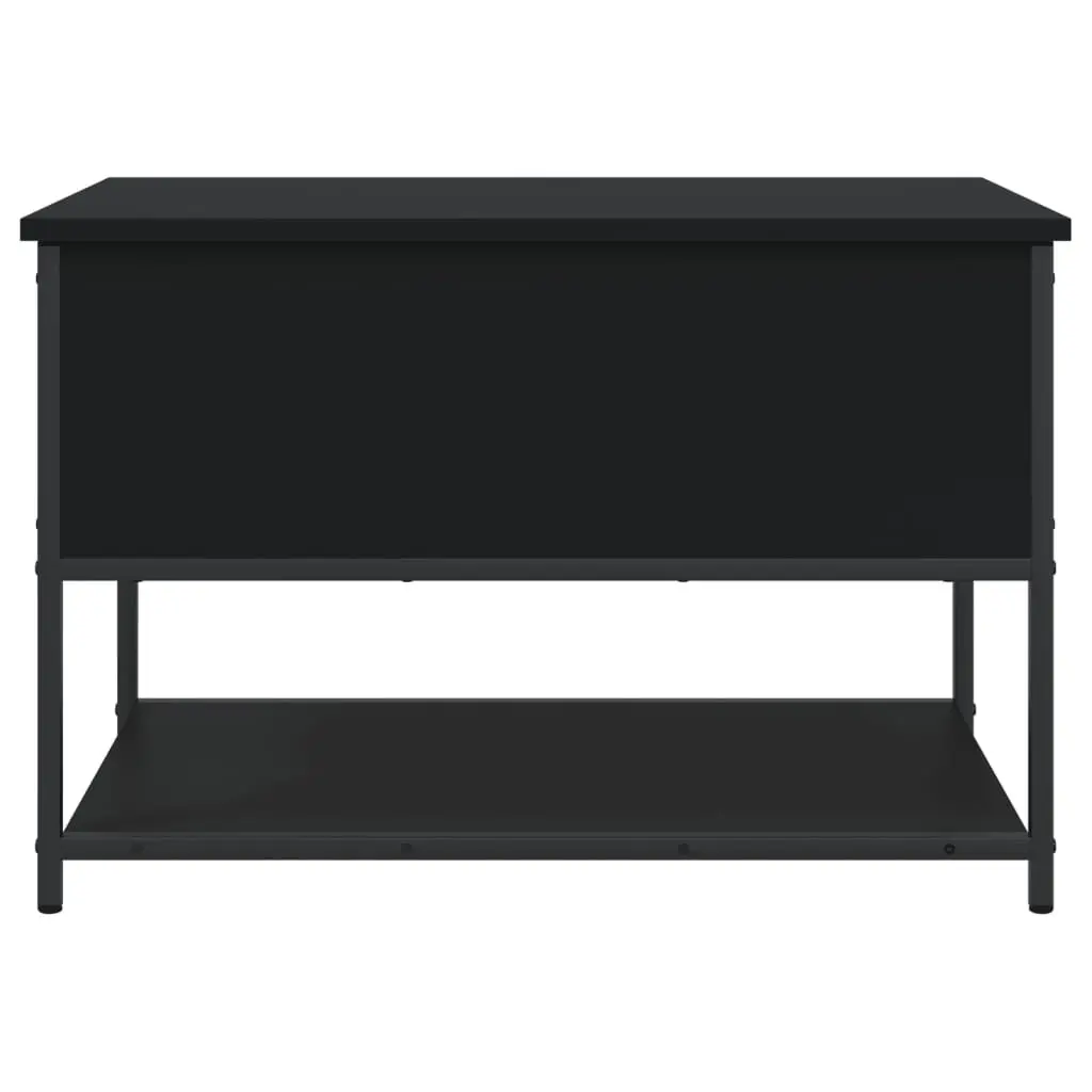 Storage Bench Black Spacious 70x42.5x47cm Entryway Seating Organiser