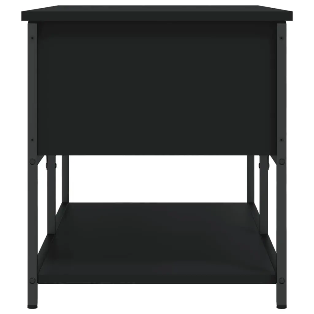 Storage Bench Black 100x42.5x47 cm Seating and Storage for Hallway Entryway