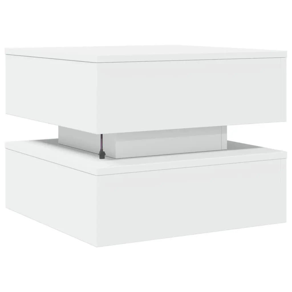 Coffee Table RGB LED Lights Modern 50cm White