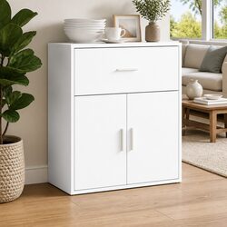 White Sideboard Storage Cabinet 60x31x70 cm