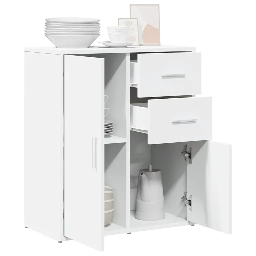 Sideboard Storage Cabinet Engineered Wood White 60x31x70 cm