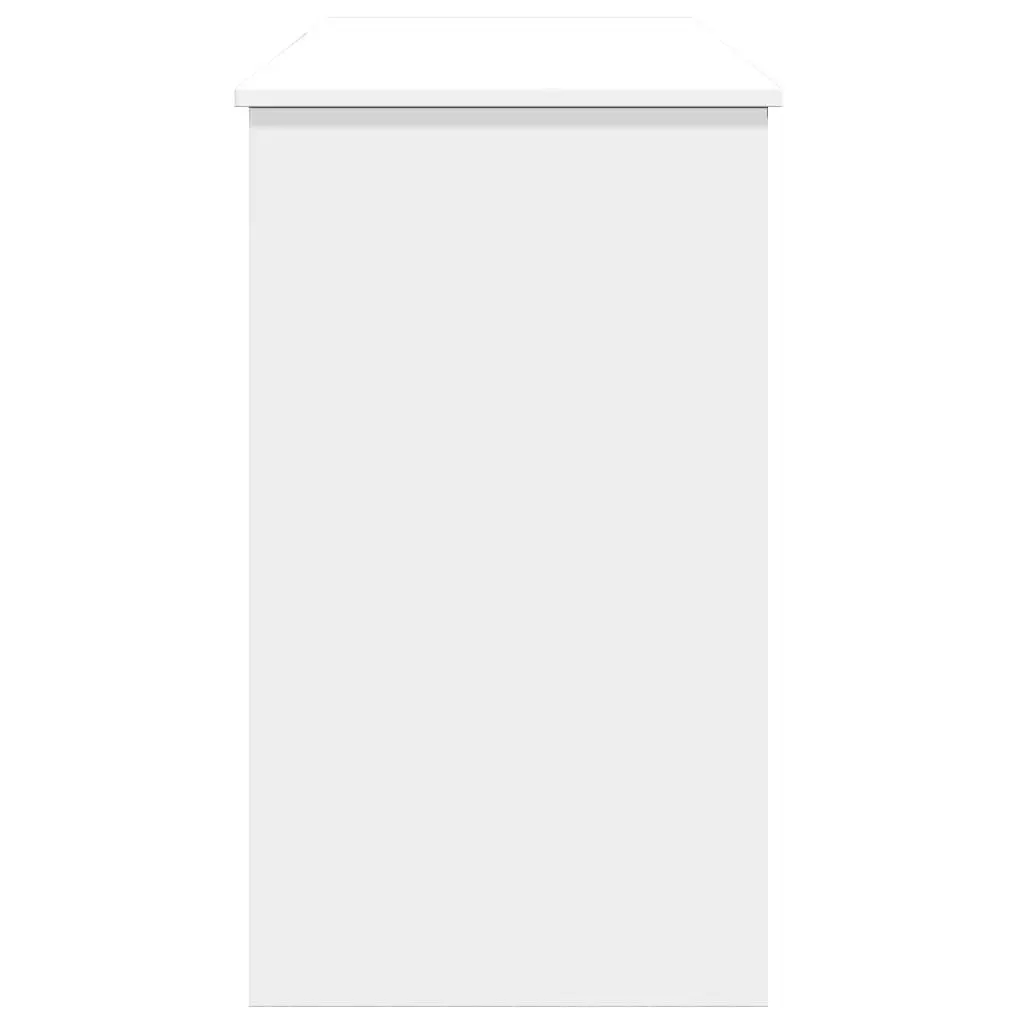 Dressing Table with Mirror Modern Storage Unit 100x45x76cm White