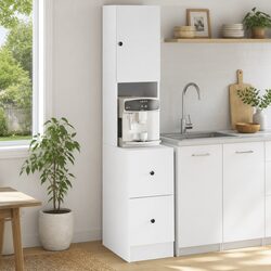 Engineered Wood Kitchen Cabinet with Doors and Drawers