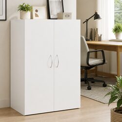 Engineered Wood File Cabinet with Multiple Shelves
