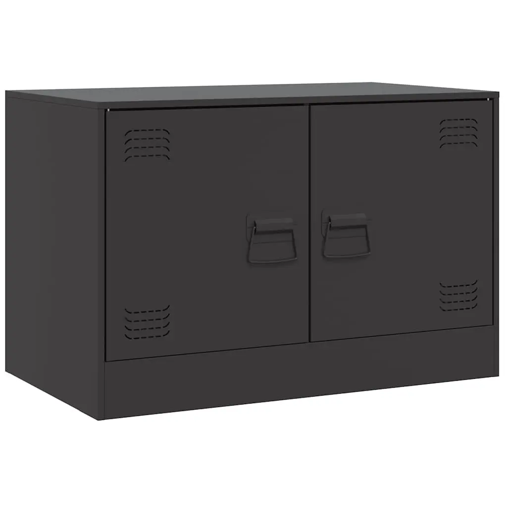 TV Cabinet Set of 2 Cold-rolled Steel Frame Storage 67x39x44cm Black