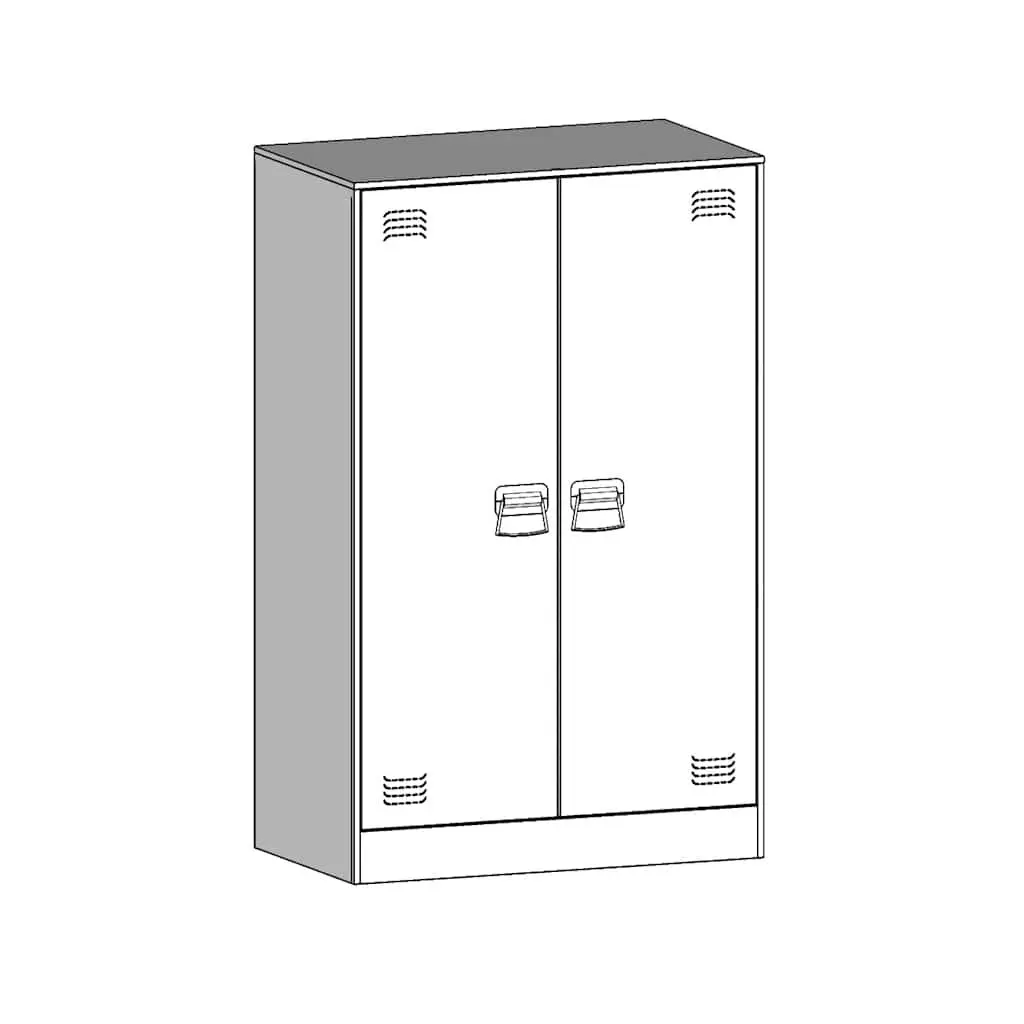 Sideboard Storage Cabinet Steel Frame Black 67x39x107cm