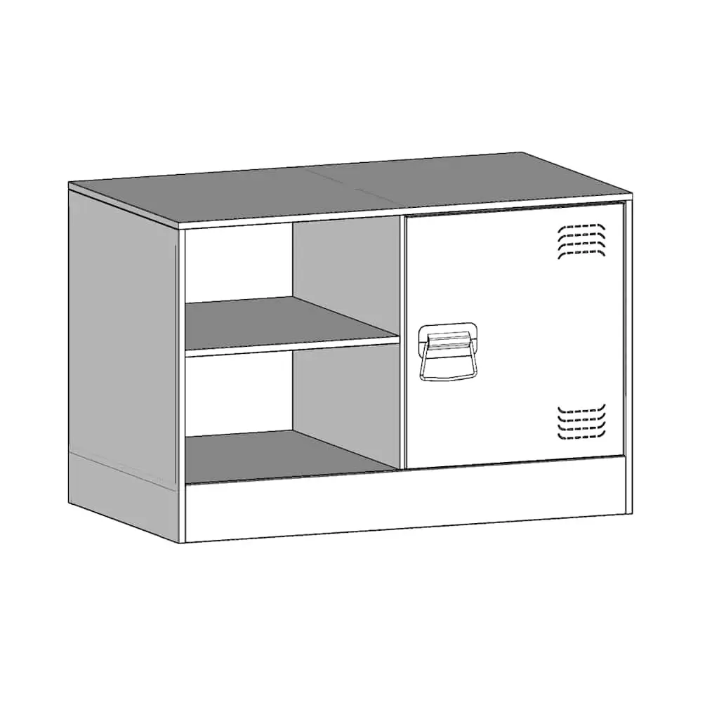 TV Cabinet 2 Pieces Black 67x39x44 cm Storage Unit Display Furniture