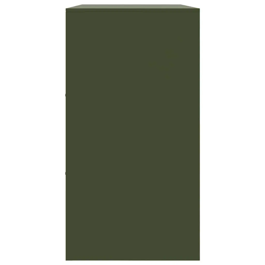 Olive Green Sideboard Storage Cabinet Sturdy Organiser 99x39x73cm