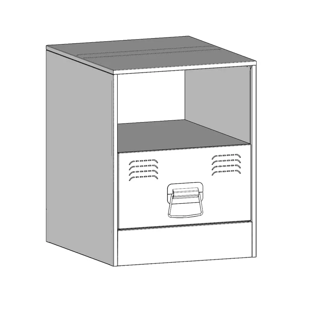 Bedside Cabinets 2pc Black Nightstand Storage Bedroom Furniture 34.5x39x44cm