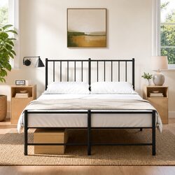Black Bedside Cabinet Set with Practical Storage