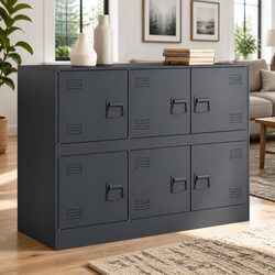 Storage Cabinet Anthracite 99x39x73cm Steel Frame