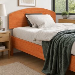 Solid Pine Headboard 100 cm in Brown Wax Finish