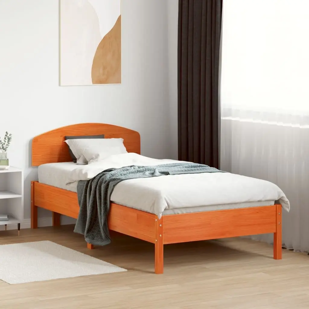 Solid Wood Headboard Back Support 100 cm Brown