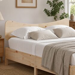 135 cm Wooden Headboard in Solid Pine Wood for Beds