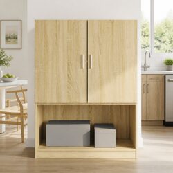 Engineered Wood Wall Cabinet in Brown Finish, 80x42.5x64cm
