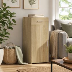 Engineered Wood Sideboard with Storage in Brown