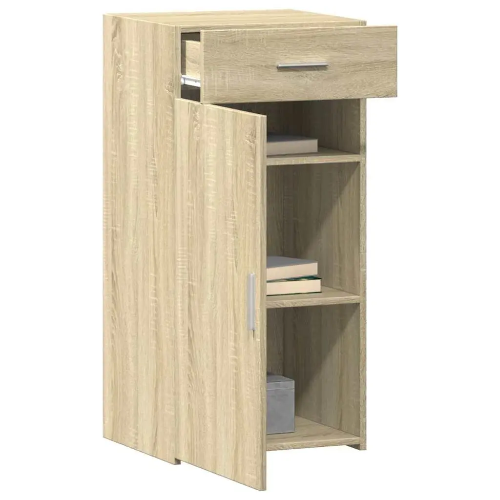 Sideboard Brown Engineered Wood Storage Cabinet Cupboard Drawer Door