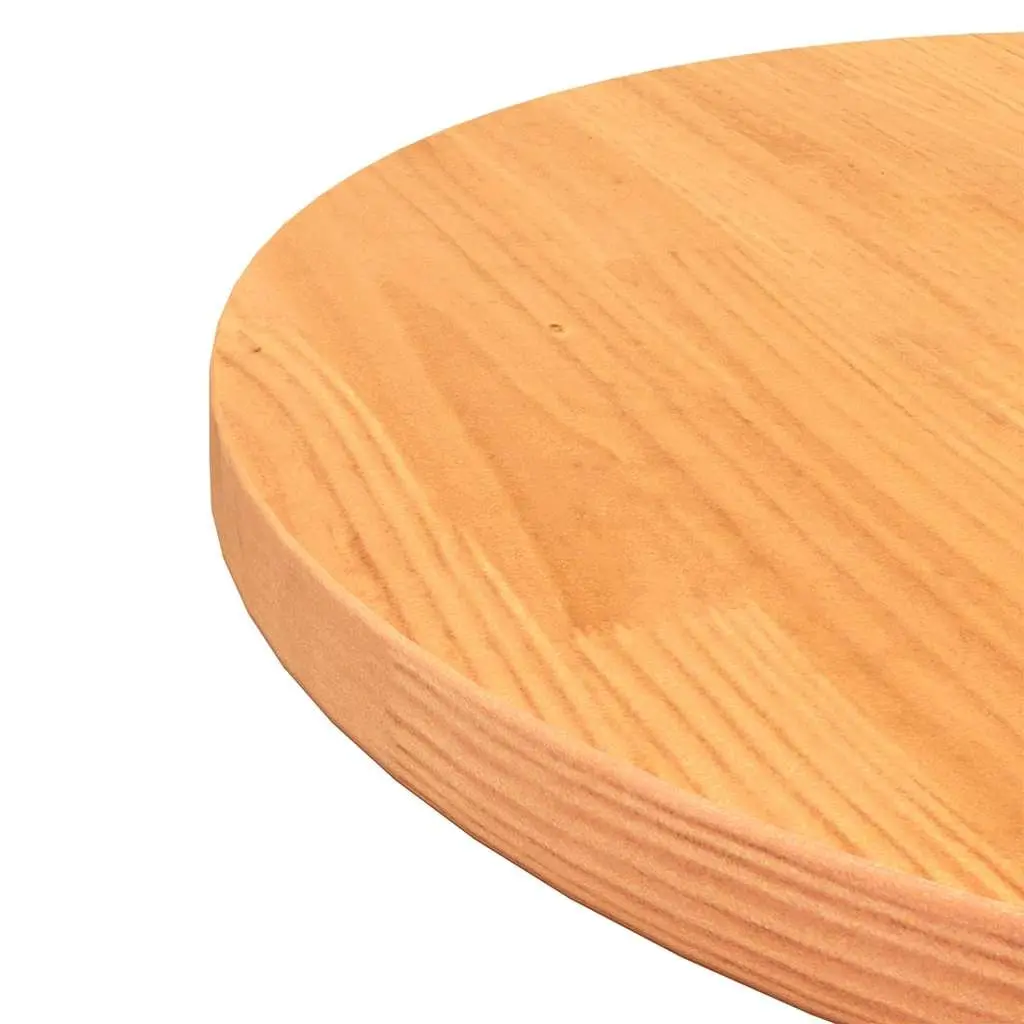 Round Wooden Table Top Solid Pine Wood Brown 70 cm Wax Indoor Coffee Tabletop