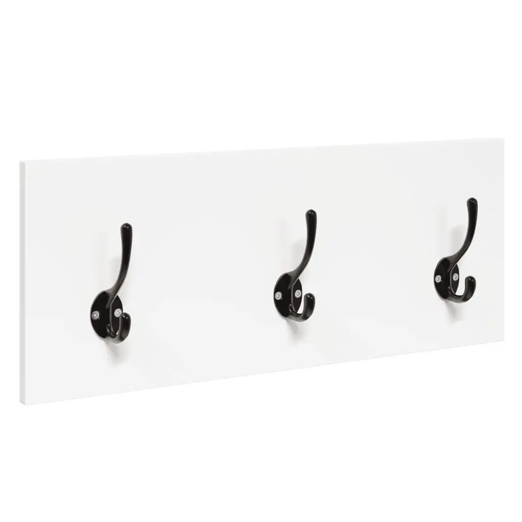 4 Piece White Hallway Furniture Set Shoe Bench with Drawers Mirror and Dual Coat Racks