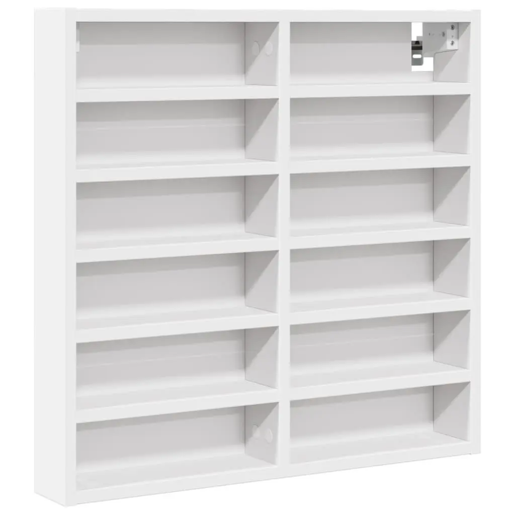 Floating Vitrine Cabinet Storage Easy to Clean 60x8.5x58 cm White