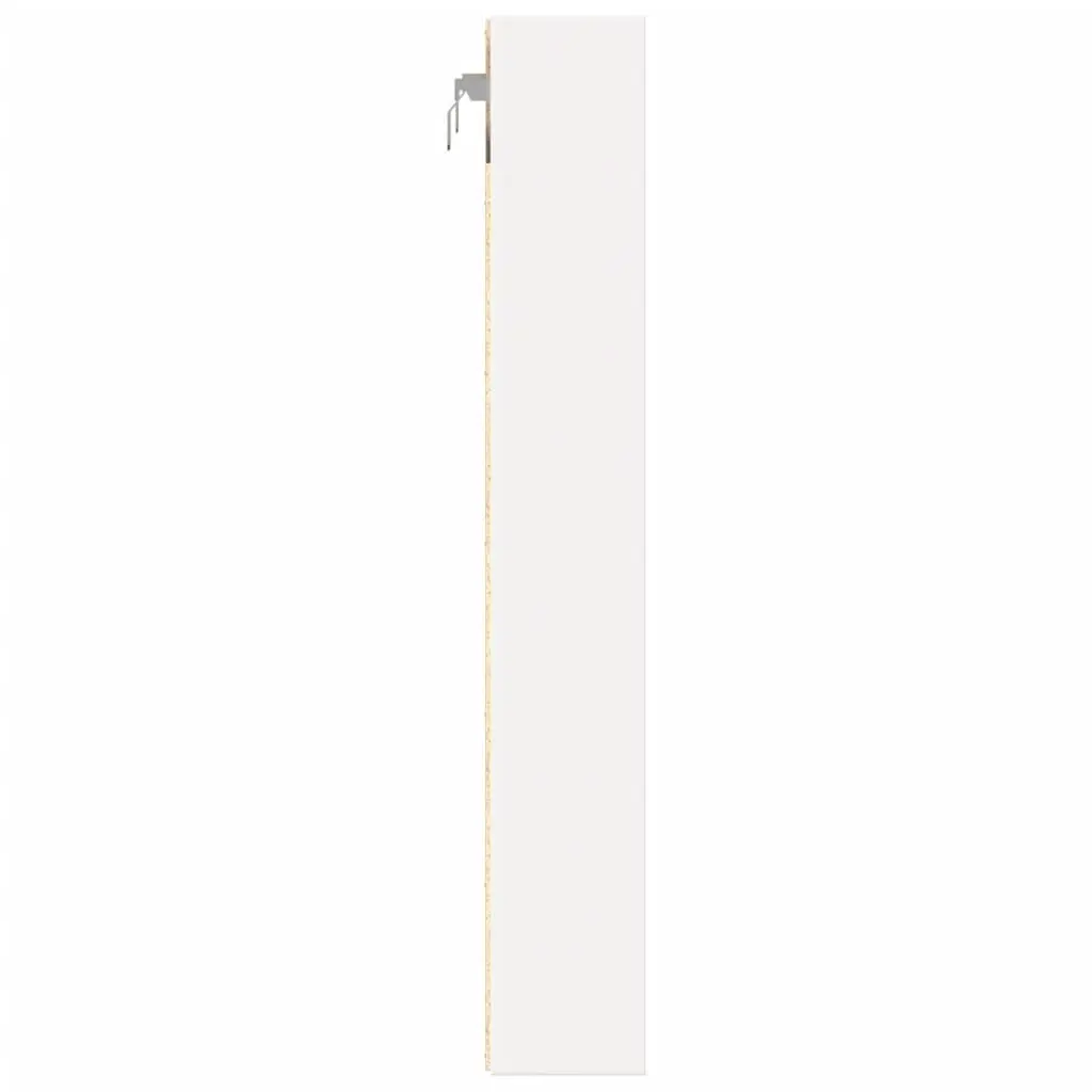 Floating Vitrine Cabinet Storage Easy to Clean 60x8.5x58 cm White
