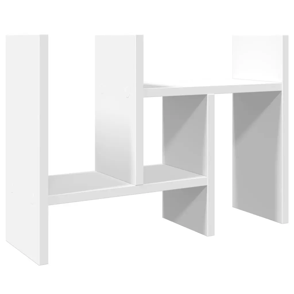 Desk Organiser Adjustable White 34.5x15.5x35.5 cm Engineered Wood Storage Shelf