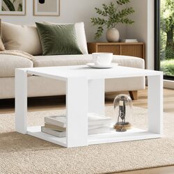 Engineered Wood Coffee Table 51.5x51.5x30 cm White