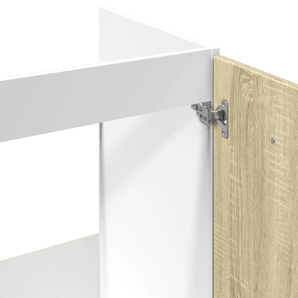 Bottom Kitchen Cabinet Engineered Wood Storage Unit with Doors Brown