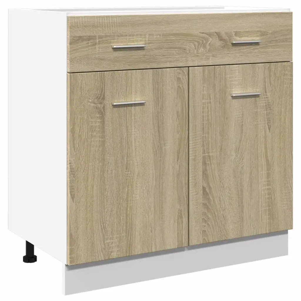 Drawer Bottom Cabinet Engineered Wood Ample Storage Brown