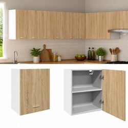 Wall Mounted Kitchen Cabinet in Brown Engineered Wood 50x31x60cm