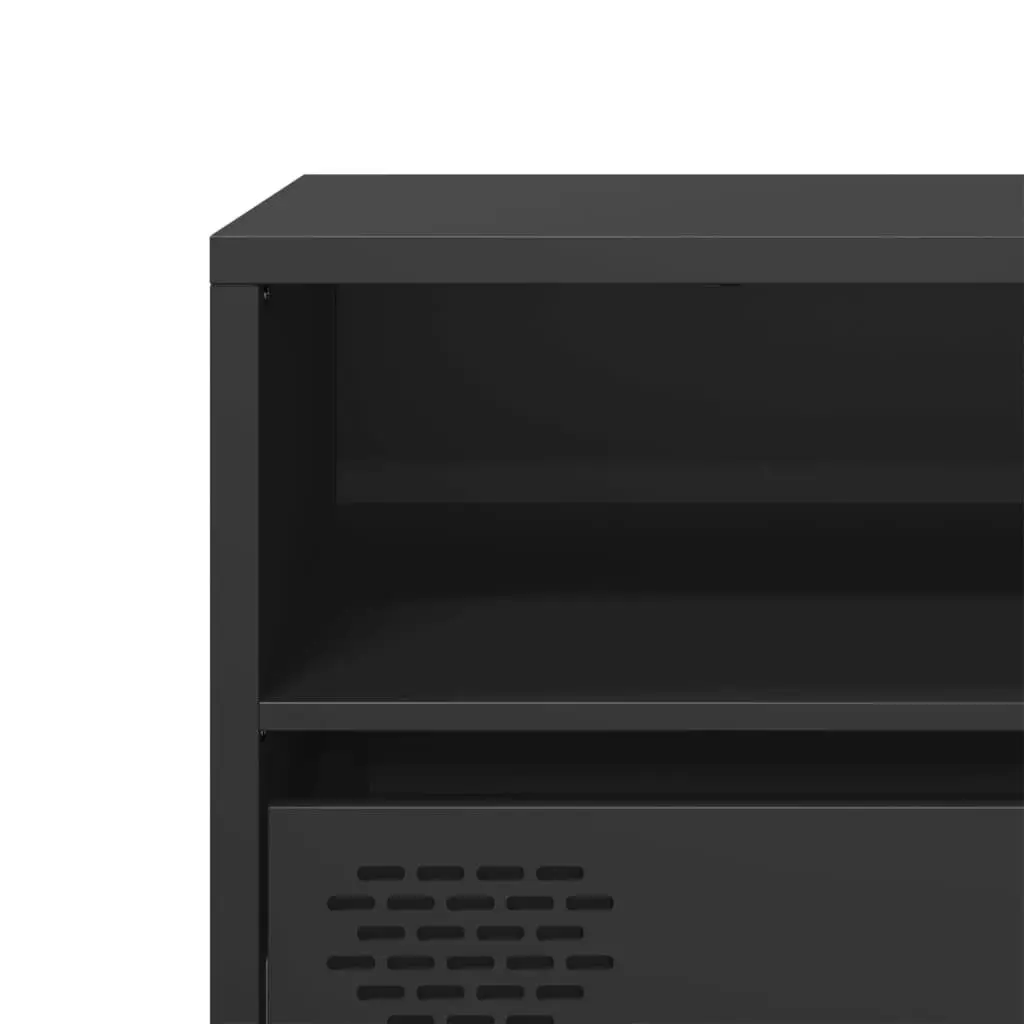 TV Cabinet Industrial Style Storage Unit with Drawers 135cm Black