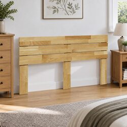 140 cm Solid Oak Headboard with Back Support