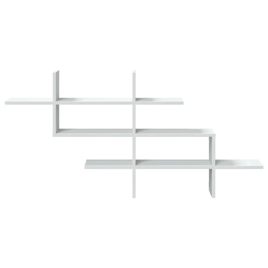 Wall Shelf Space-saving White Floating Storage Unit Engineered Wood 124.5 x 18 x 60.5 cm