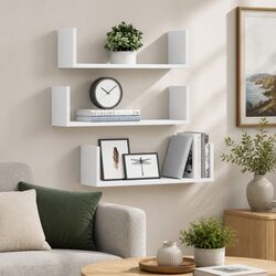Floating Wall Shelves 3 pcs White 58x18x18 cm