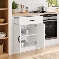 Engineered Wood Kitchen Base Cabinet in White