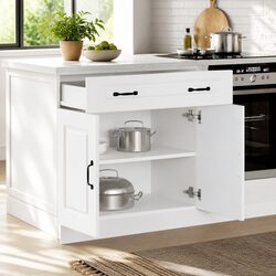 Engineered Wood Kitchen Base Cabinet with High Gloss Finish