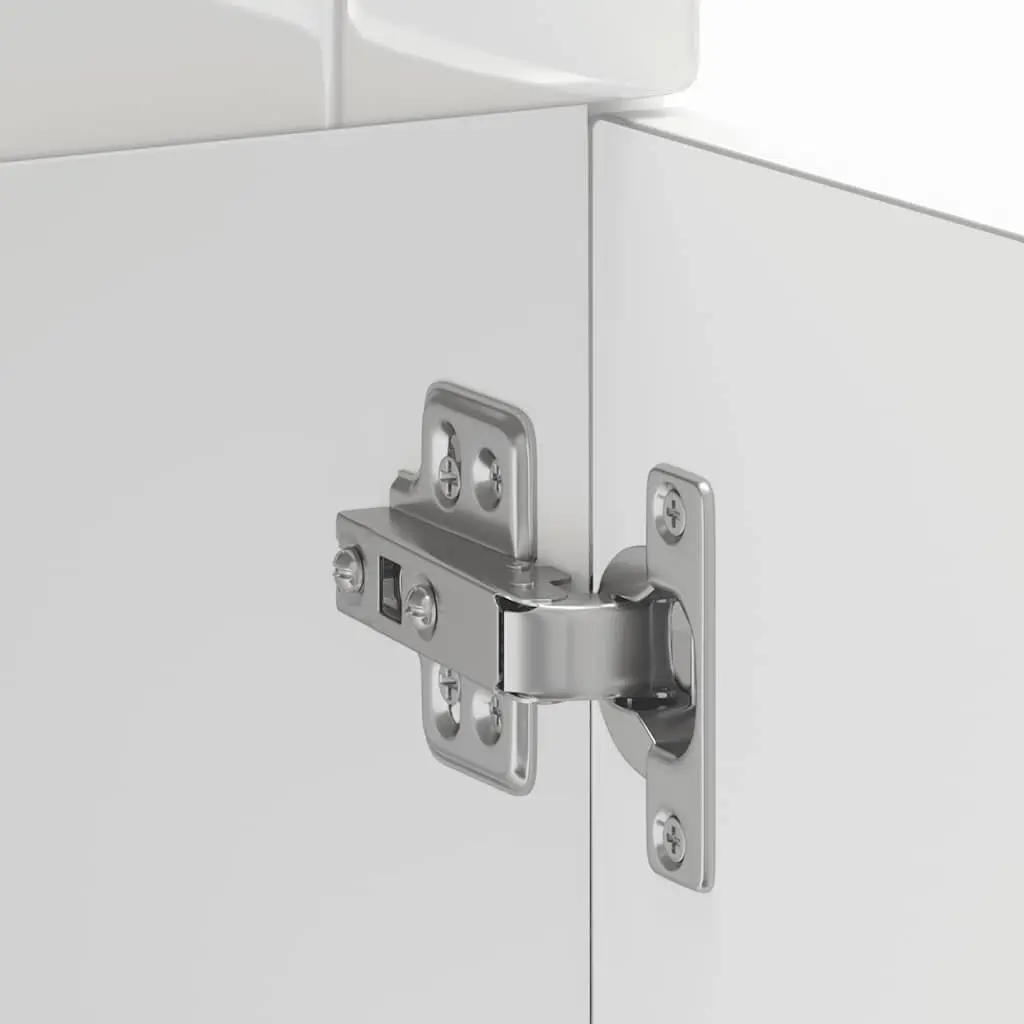 Kitchen Cabinet White High Gloss Engineered Wood Storage Cupboard