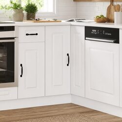 Engineered Wood Kitchen Corner Base Cabinet in White